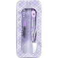 thumbnail image 1 of 8 Pcs Compass Set with Protractor Rulers Pencil for Math Geometry (07434 Purple), 1 of 8