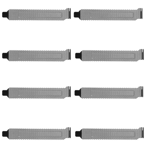 DINHEAROM 8Pcs Pc Slot Guard Black Steel Blanking Plate with Screws for Desktop Cases