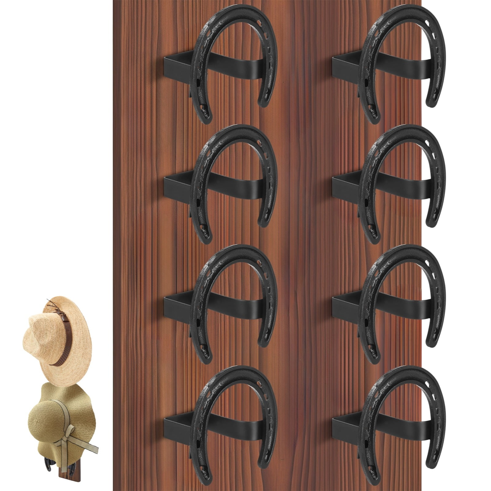 Western Decor Hat Rack 8 Pcs Cowboy Hat Racks, Western Hat Wall Hangers, Sturdy Wall-mounted ...