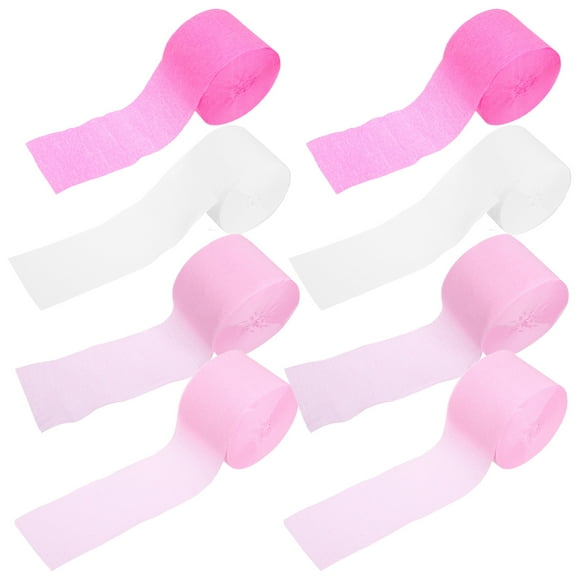 8 Pcs Crepe Paper Pull Flower Decor Festival Crepe Paper Streamer Wedding Party Party Accessory
