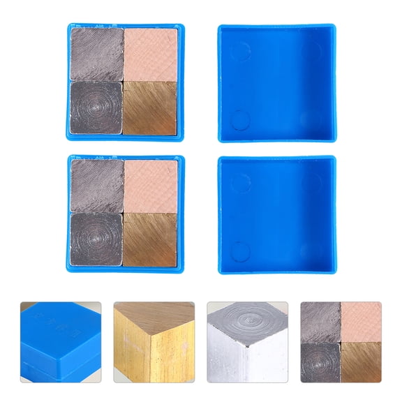 8 Pcs Cube Set Iron Copper Aluminum for Density Specific Gravity Experiments