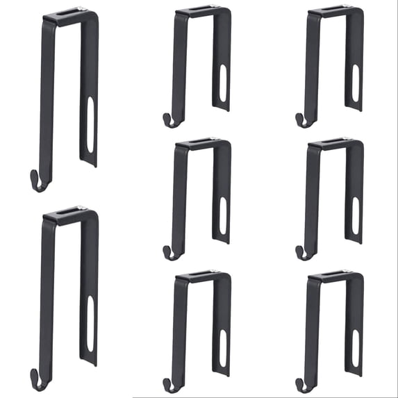 8 Pcs Cubicle Hangers Universal Partition Hanger Set, Metal Black ...
