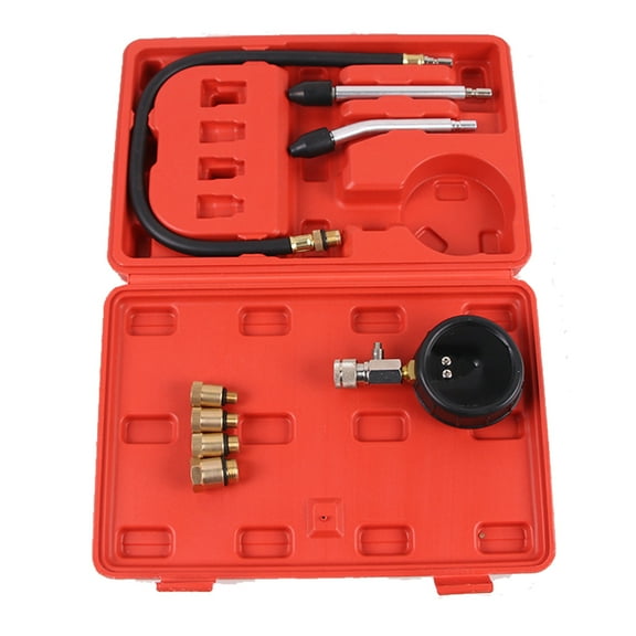 Compression Tester Kit Testing Gauge Check Test Tool Kit with Different Sizes of Adapters and Pipes M14 M10
