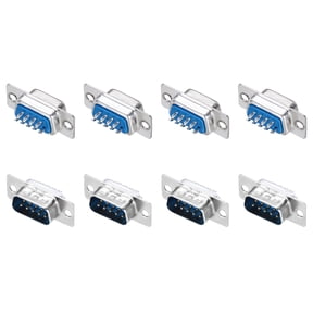 8 Pcs D-sub Connector DB9 9-pin 2-Row Male Female Serial Port Terminal Breakout