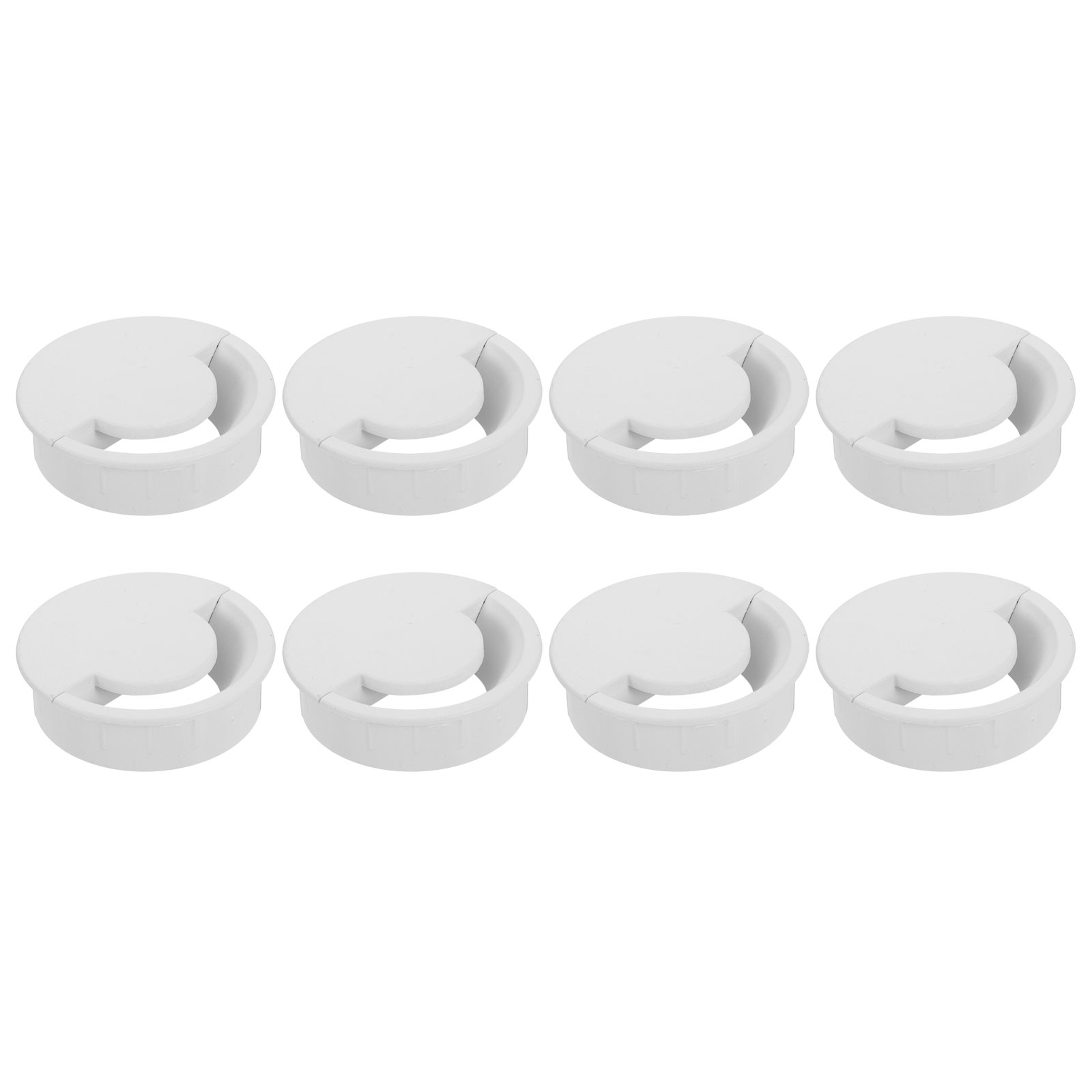 8 Pcs Desk Grommet, 87 Mm/3.43 Inch Cable Wire Grommet Organizer, White