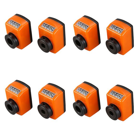 8 Pcs Digital Position Display 8mm, 12mm Digital Position Indicator Machine Industry Counter,8 * Digital position display,orange
