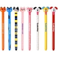 thumbnail image 1 of 8 Pcs Dog Cat Pens Gel Ink Pens Retractable Pens Cute Dog Cat Pen Funny 0.5mm Ballpoint Pens Office Home Supplies for Women Men, 1 of 7