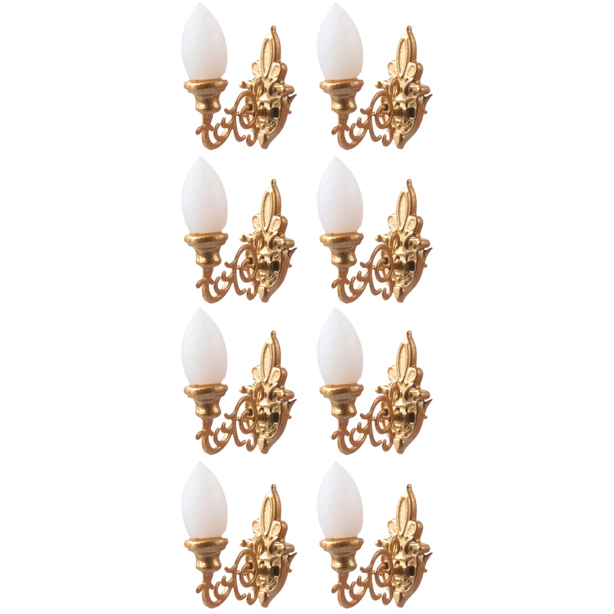 COHEALI 4pcs Miniature LED Wall Lamp Models - Dollhouse & Diorama Decor (Rubber, Assorted Sizes) - View #10