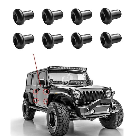 8 Pcs Door Hinge Nut Bolt Replace 6511744Aa For 2007-2018 Jeep Wrangler