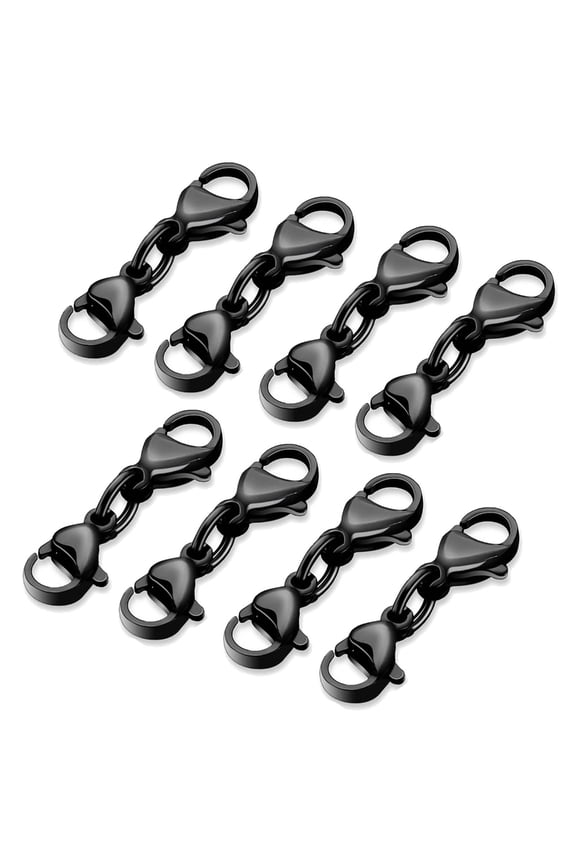 8 Pcs Double Lobster Clasp Connector Bracelet Extension Clasp Necklace Extender