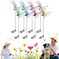 thumbnail image 1 of 8 Pcs Dragonfly Clip Bug Repellent, 2026 New Fake Dragon Fly Hat Clips, 3D Dragonfly Garden Stakes Decor, Realistic Humming Bird Stakes, Artificial Clip-On Fly Deterrent for Indoor Outdoors, 1 of 9
