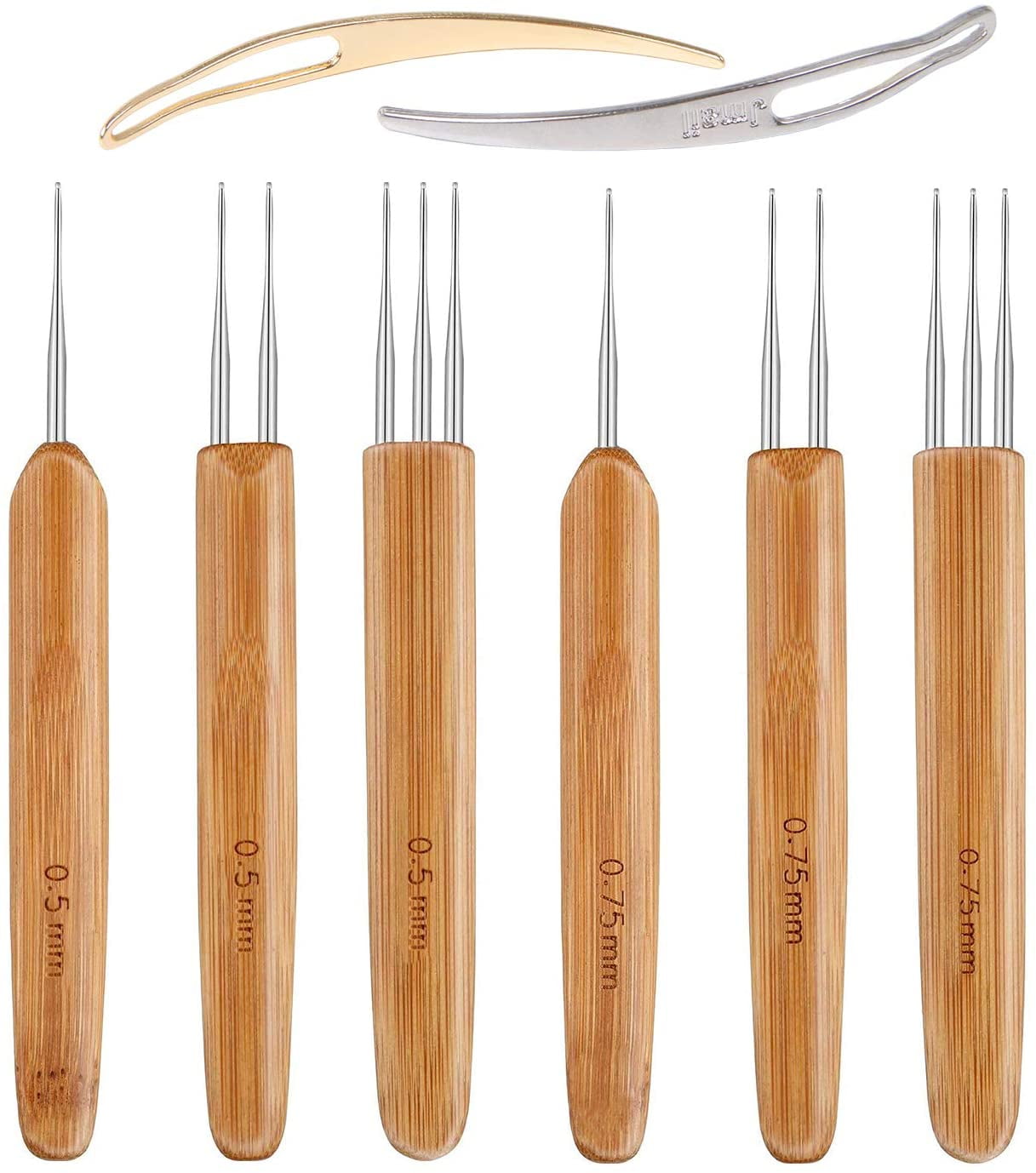 8 Pcs Dreadlock Crochet Hook Tool, Braid Hair Dreadlocks Needle Weaving