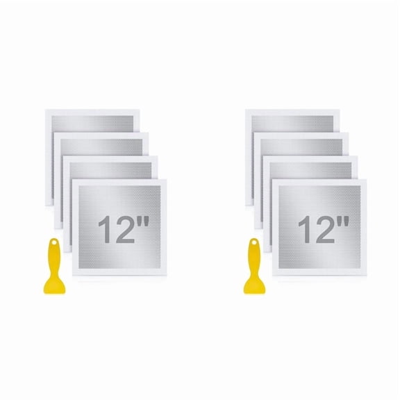 8 Pcs Drywall Repair Kit 12 X12 Drywall Repair Patch with Scraper Self Adhesive Wall Repair Patch Drywall Repair Patch