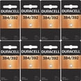thumbnail image 1 of 8 Pcs Duracell 384/392 Silver Oxide Battery (SR41, 736W), 1 of 1