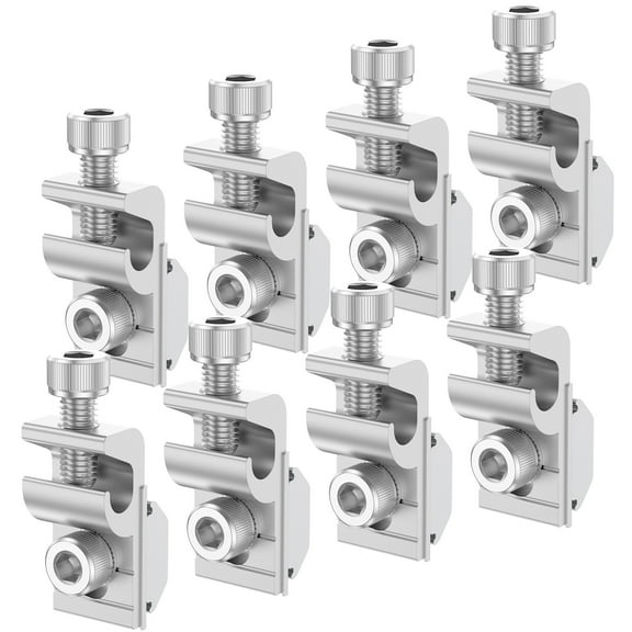 8 Pcs Earth Clamp Reusable Solar Panel Grounding Clip Weather Resistant Solar Panel Grounding Clamp for PV Module Photovoltaic Support