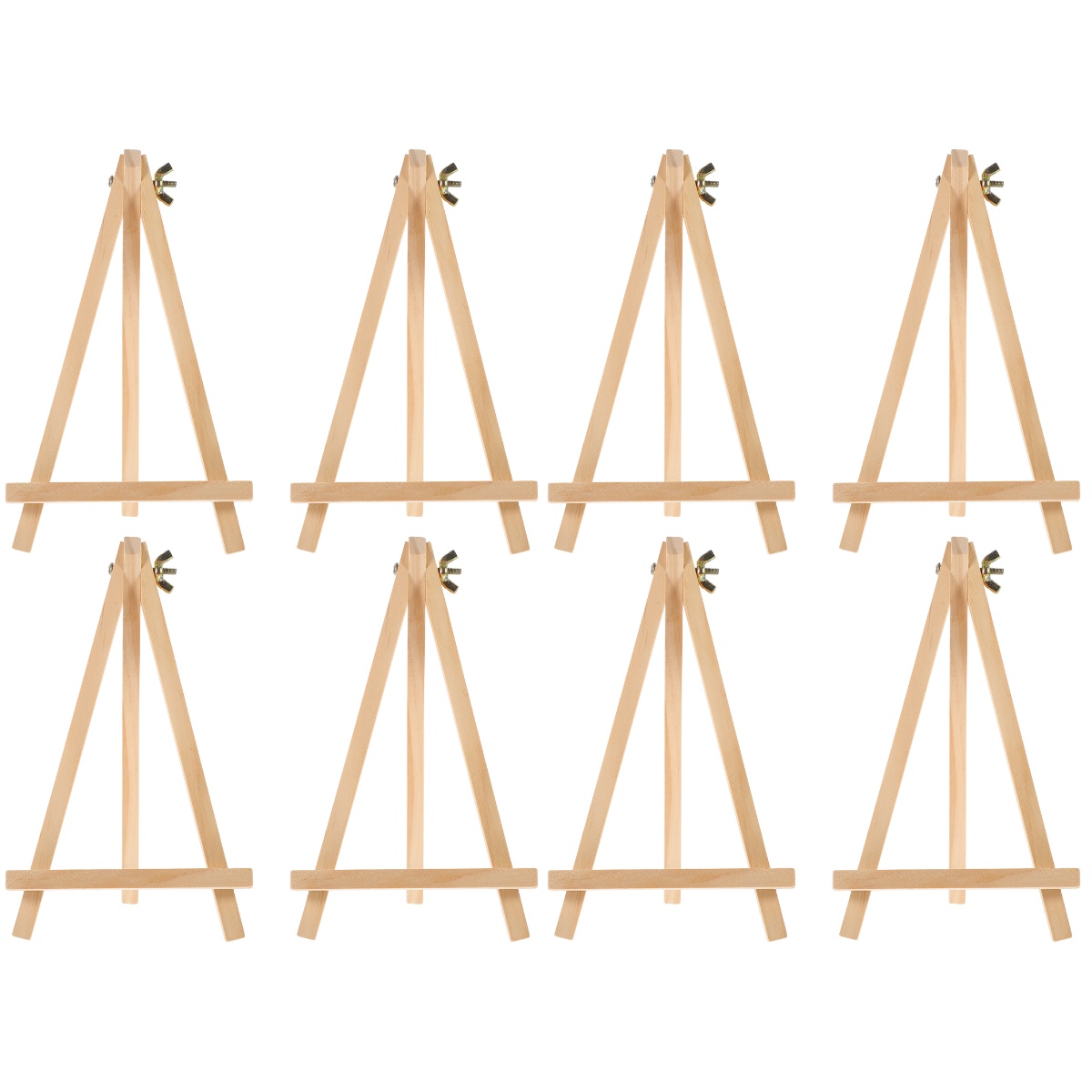 8 Pcs Easel Tripod Show Rack Mini Wooden Stand Art Display Foldable ...