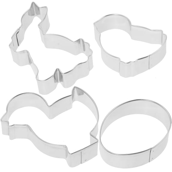 8-Piece Easter Animal Cookie Cutter Set Reusable Biscuit Stencils Bunny Donut Mold for Baking, Crafts, and
