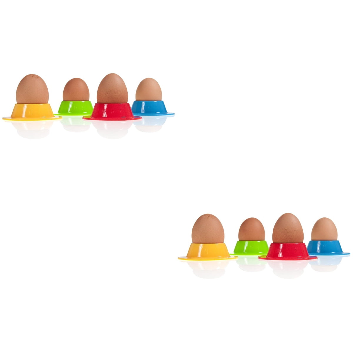Egg Cups Holder Rack Silicone Design Colorful (Confezione da 5