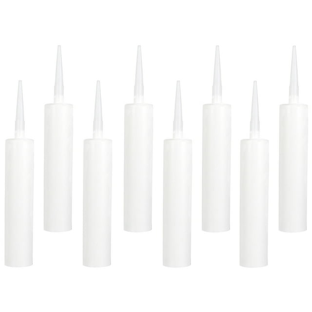 8 Pcs Empty Plastic Bottle Universal Sealant Tube Caulk Guns Tubes