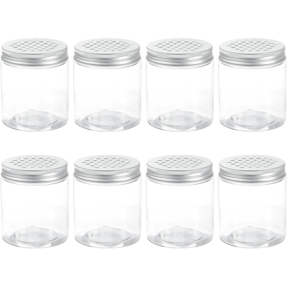 8 Pcs Empty Scent Beads Storage Container 8.5oz/250ml Air Freshener Tins Round Refillable Spice Containers Plastic Jars Sample for Travel - 250ml