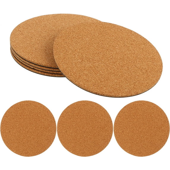 OHOIOLLA 8Pcs Cork Planter Coasters for Non-slip Surface 15.00X15.00X0.40in