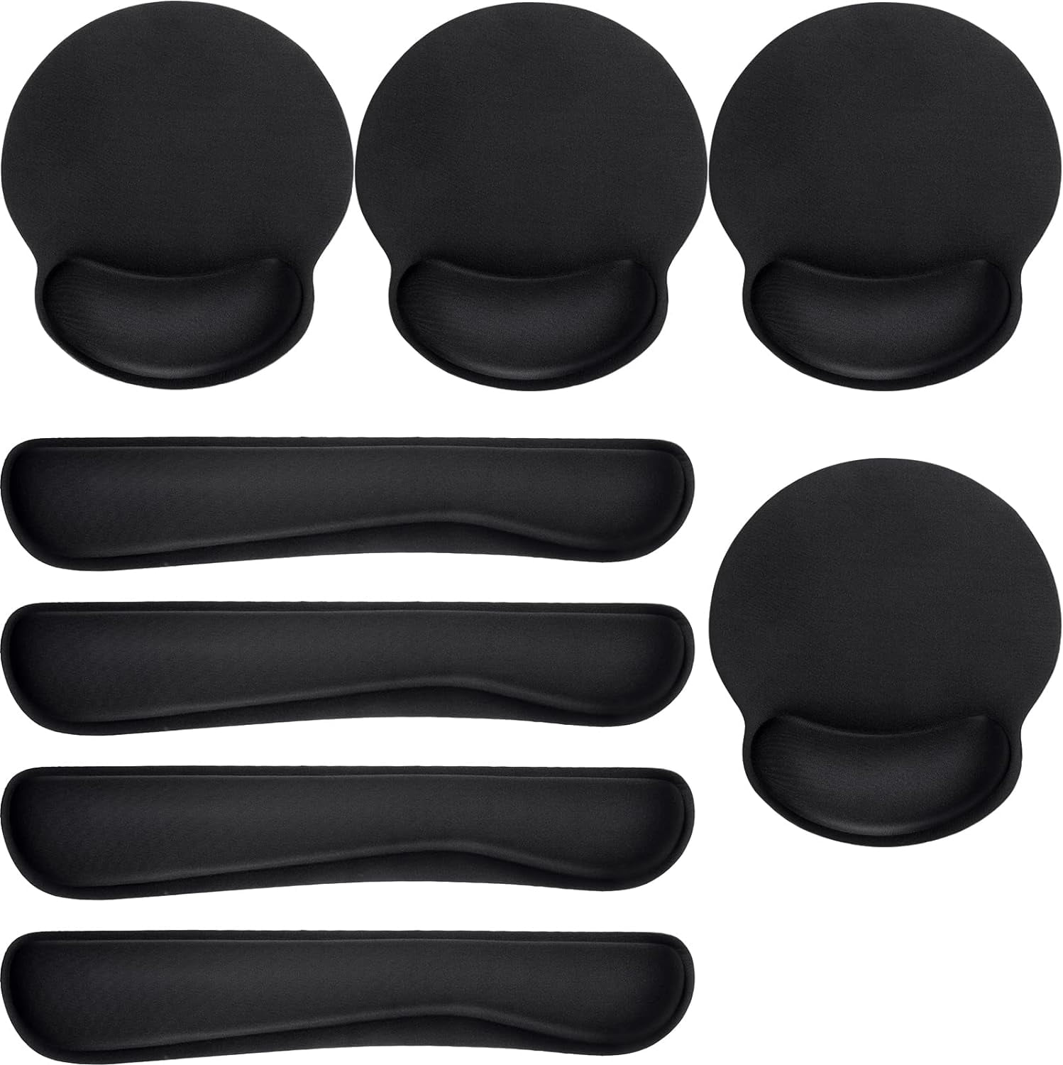 8 Pcs Ergonomic Mouse Pad and Keyboard with Wrist Support Set Soft ...
