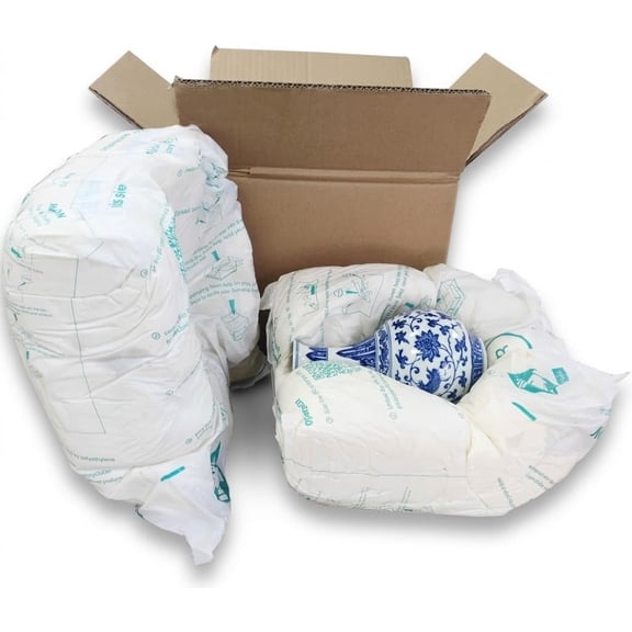 8 Pcs Expanding Packing Foam 13x15, Protective Packaging Foam for Shipping Fragile Items, Protects Electronics, PC, Glassware, Pottery & Irregular Shapes