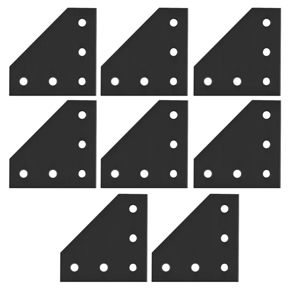 8 Pcs Extrusion Brackets L-Shaped Connecting Plate Aluminum Profile Accessories