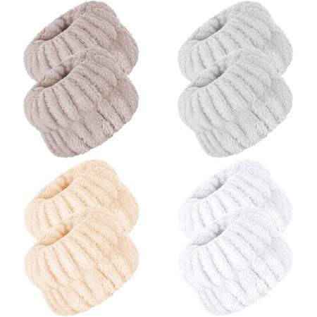 8 Pcs Face Washing Wristbands Microfiber Wrist Wash Towel Band Wristbands for Washing Face Absorbent Wristbands Wrist Towels for Women Girls Prevent Liquid from Spilling Down Your Arms