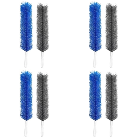 8 Pcs Fan Cleaning Brushes Bendable Fan Cleaners Microfiber Head Dusting Brushes Flexible Small Space Crevice Cleaning Tool for AC Blades, Floor Fan, Stand Up Fan, 3.74x16.14 Inch, Multicolor