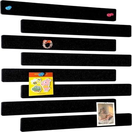 8 Pcs Felt Cork Boards for Walls, Self-Adhesive Cork Board with 35 Push Pins, for Office, Room