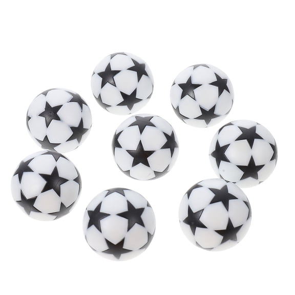 8 Pcs Five Star Football Accessories Footballs Foosball Table Parts Toy Desktop Child White