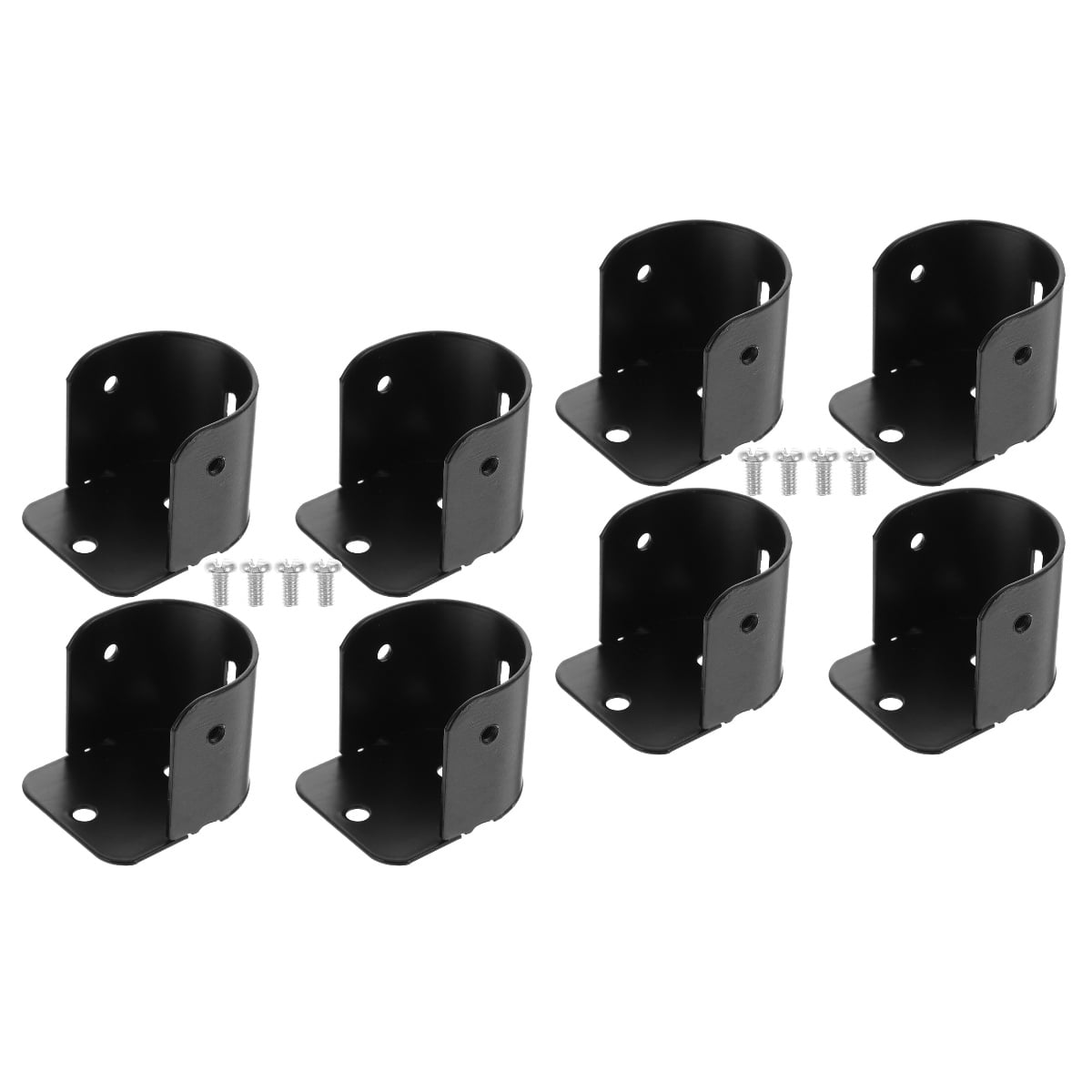 8 Pcs Flange Code Curtain Rod Closet Rod Support Holder Closet Rod ...