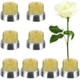 thumbnail image 1 of 8 Pcs Flower Frogs Kenzans Round Floral Pin Frogs Vase Flower Arranger Frog Floral Arrangement Pin Frog Fixed Tools Japanese Flower Holder with Rubber Gasket for Flower Arrangement Fixation(0.9inch), 1 of 5