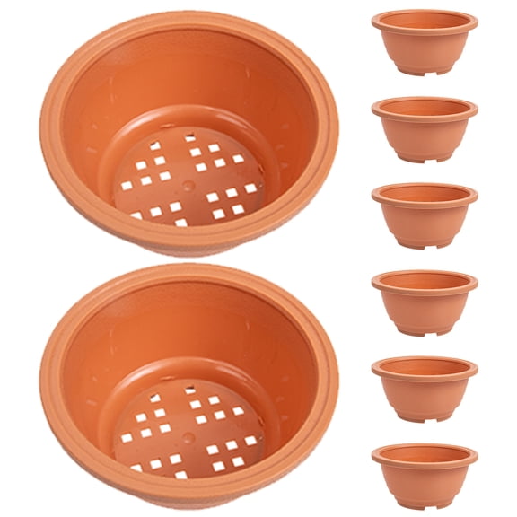 8 Pcs Flower Pots Potting Pots Flowerpot Sturdy Planting Pot 16.2X7.4CM
