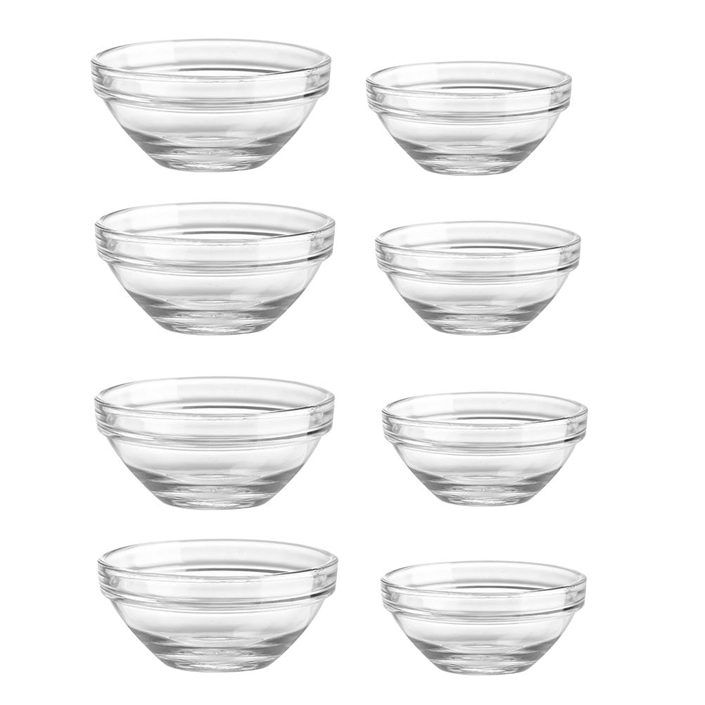 8 Pcs Food Containers Bozai Cake Bowl Glass Tiny Ramekins Stackable