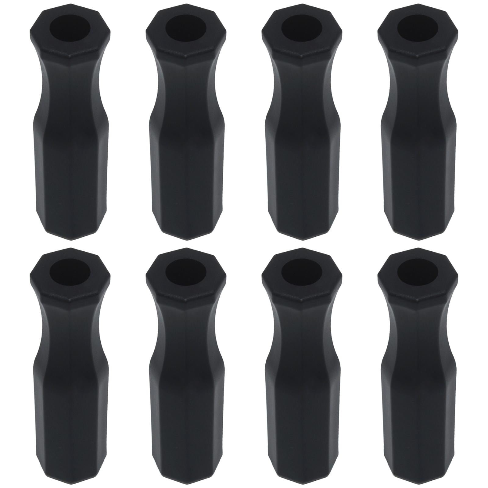 8 Pcs Foosball Handle Grips 5/8 inch Foosball Rods Black Replacement
