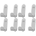 thumbnail image 1 of 8 Pcs Freezer Hook Small Refrigerator for Room Cooler Shelf Support Hooks Commercial Stainless Steel, 1 of 6