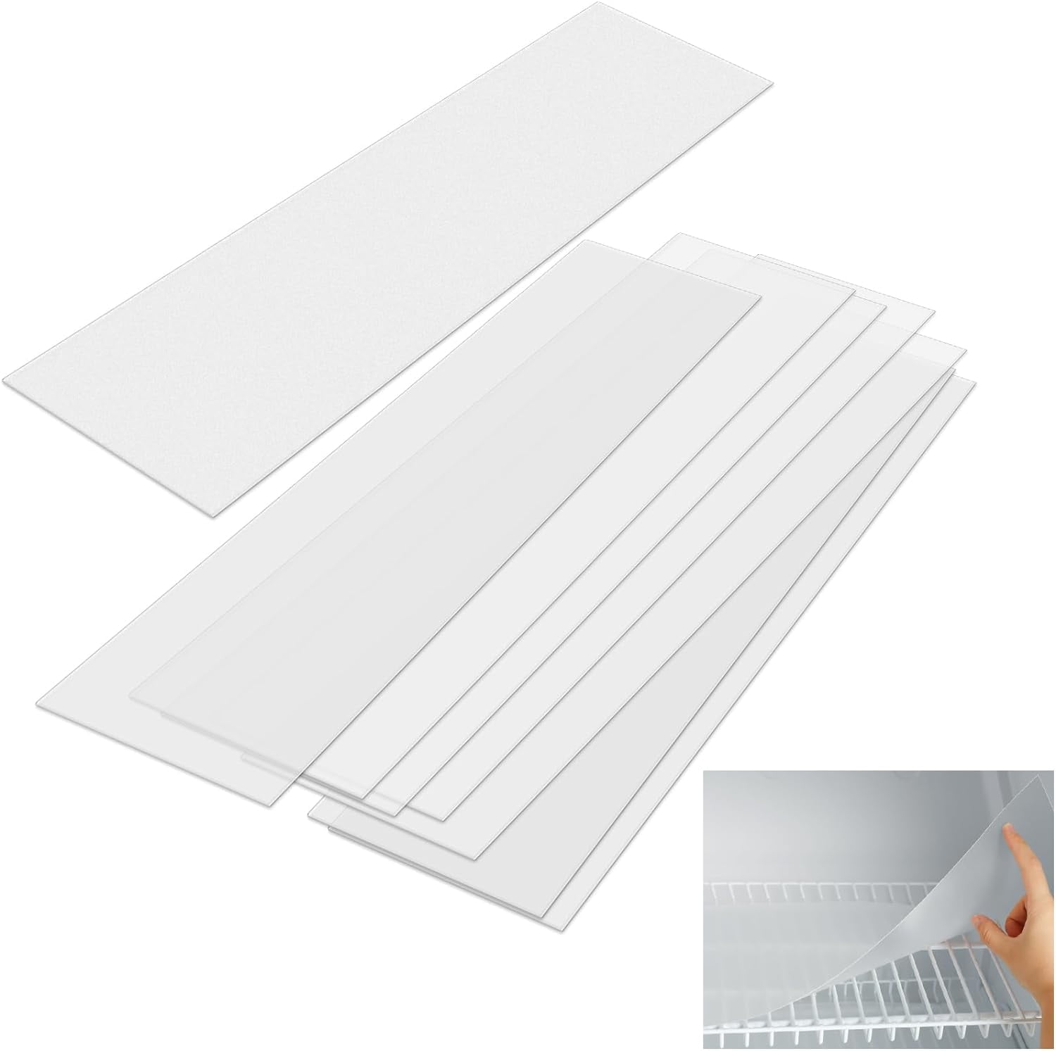 8 Pcs Frosted Plastic Shelf Liner Waterproof Non Adhesive Shelf Mats ...