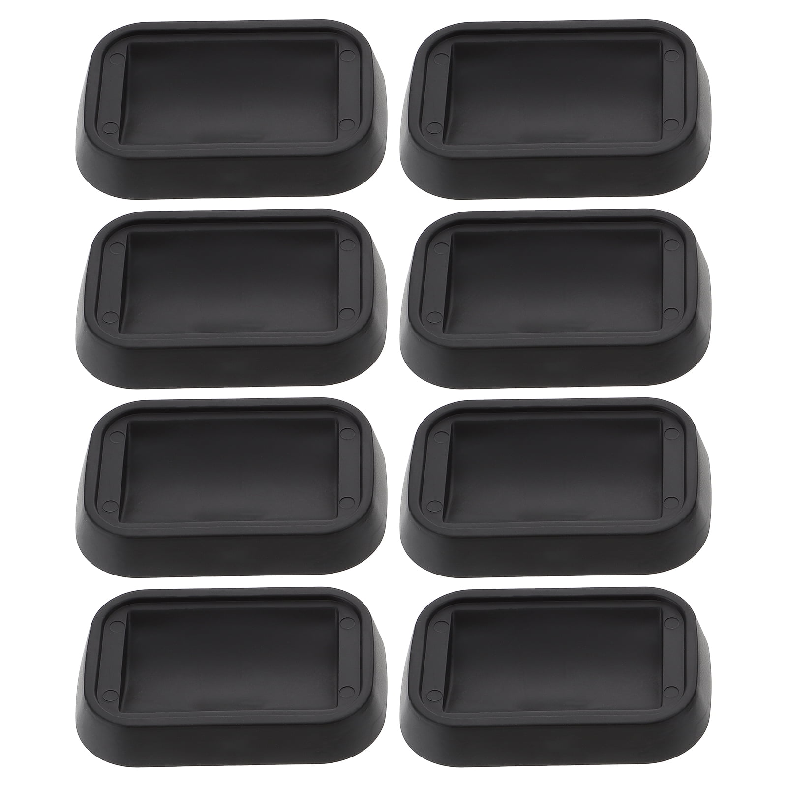 8 Pcs Furniture Caster Cup Rubber Cups Square Coasters Sliders For Hardwood Floors Bed Stoppers
