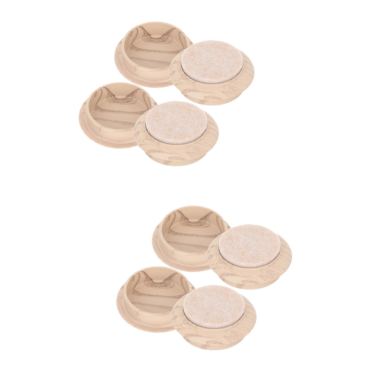 8 Pcs Furniture Coasters Furniture Caster Cups Bed Stoppers Round