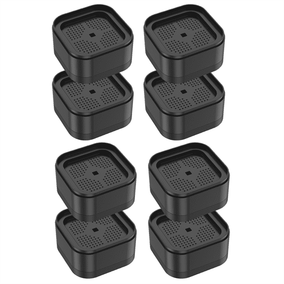 8 Pcs Furniture Risers Heavy Duty Bed Chair Table Heightening Foot Pad Non-Slip Floor Furniture,8 x Furniture height increasing pad,Black