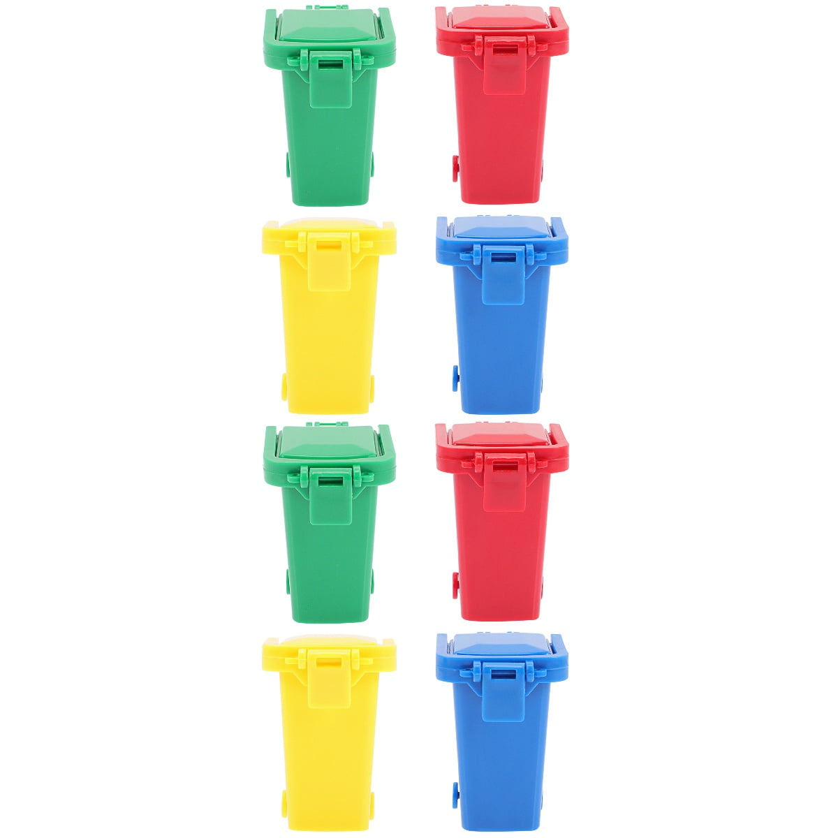 8 Pcs Garbage Sorting Bin Toy Cans Children’s Toys Tiny Recycle ...