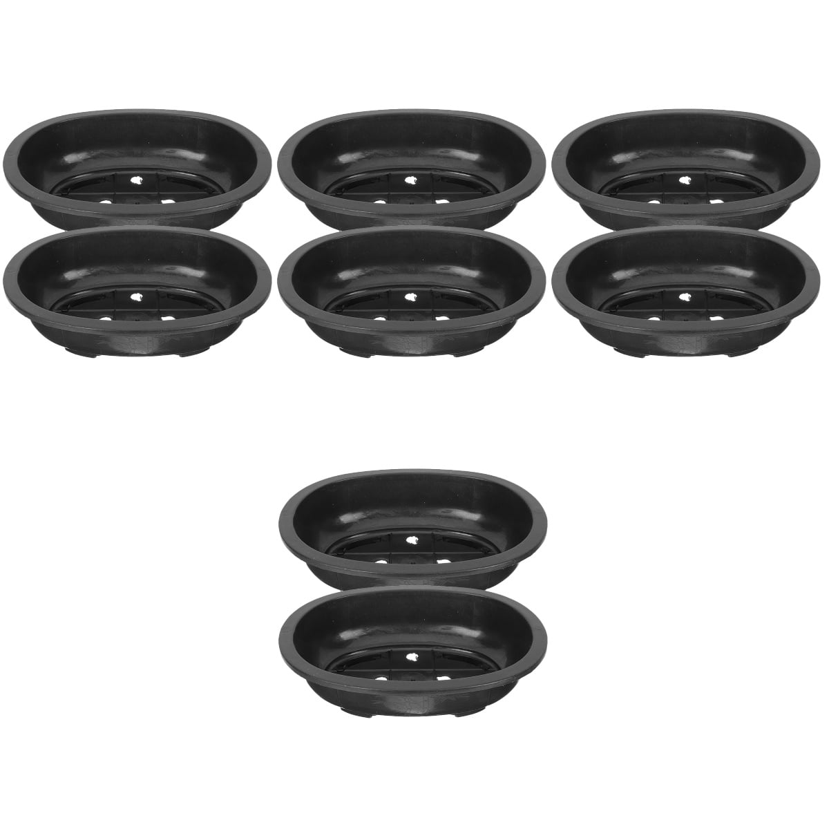 8 Pcs  Gardening Planter Pot Practical Bonsai Pot Oval Bonsai Training Pot Oval Large-capacity Flowerpot