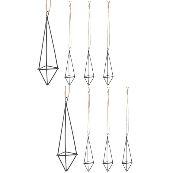 8 Pcs Geometric Plant Hangers Air Plants Hanging Metal Air Plants Holders Pot Container Decoration