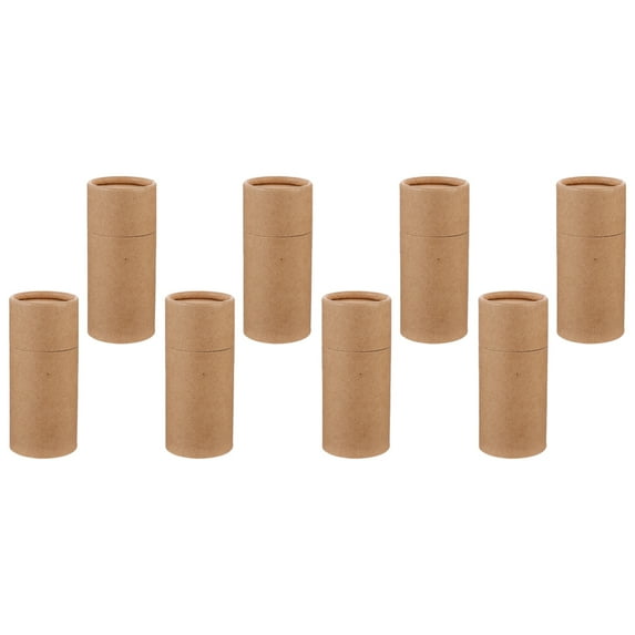 8 Pcs Kraft Paper Tube Boxes for Bottles, Cardboard Packaging Storage Cans, Face Mounting Design