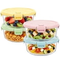 thumbnail image 1 of 8 Pcs Glass Food Storage Containers with Lids 30oz, Airtight Meal Prep Lunch Box Containers Set for Soup, Leftover, Microwave/Oven/Freezer/Dishwasher Safe, BPA Free, 1 of 8