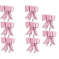 8 Pcs Glitter Christmas Wreath Bow Christmas Tree Ornaments Bows for