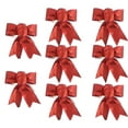 8 Pcs Glitter Christmas Wreath Bow Christmas Tree Ornaments Bows for