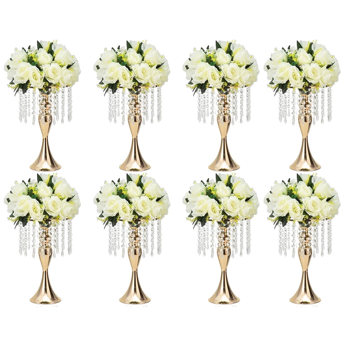 8 Pcs Gold Flower Vase for Table Centerpiece, Metal Vases Wedding